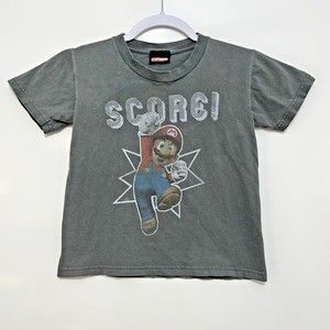 Nintendo Shirt Super Mario Gamer T-Shirt Short Sleeve Graphic Boys Small 6-7